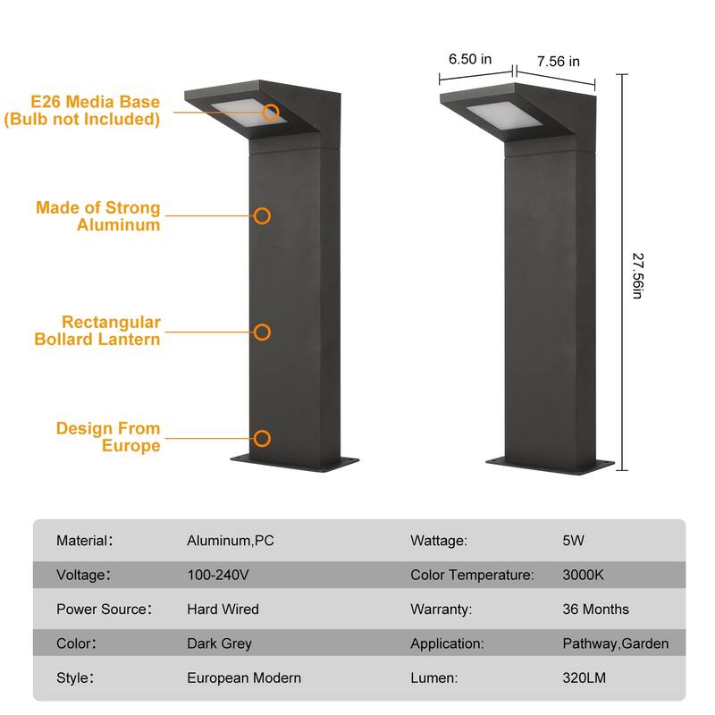 Inowel Light Outdoor Pathway LED Lights IP54 5W 320Lm - 27.56in