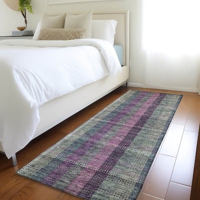 Premium Washable Super Soft Modern Plaid Mayfield Rug