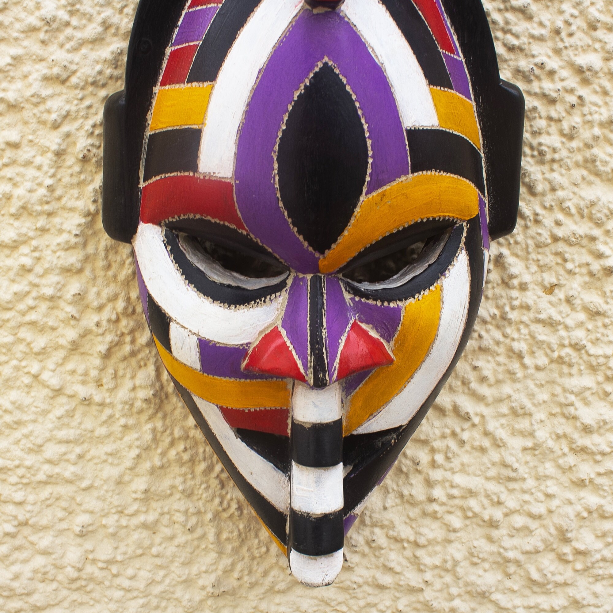Hand Carved African Ram Mask - Powerful Ram