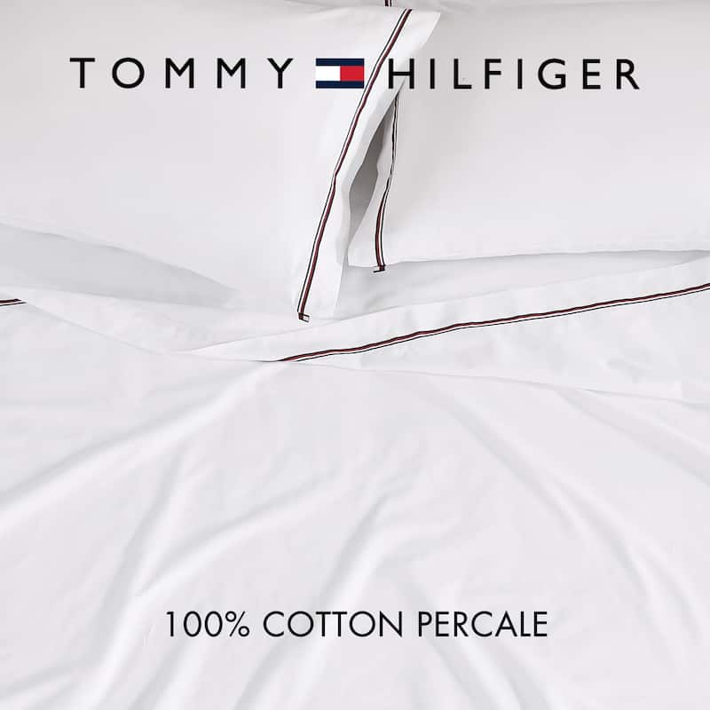 Tommy Hilfiger Printed Cotton Percale Sheet Set