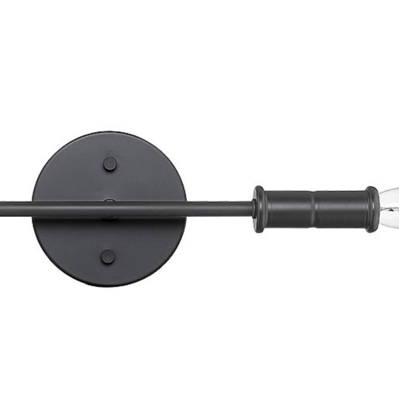 Modern Bulb 2-light Matte Black Vanity Mirror Light
