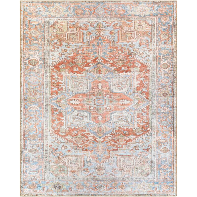 Livabliss Traditional Alanya Medallion Washable Area Rug