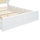 preview thumbnail 11 of 36, Queen Rattan Headboard Bed Frame with Storage Drawers and Pull-Out Trundle, Elegant Design, Durable Slat Support, White