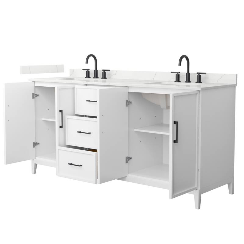 Wyndham Collection WCH717172D-QTZ-US3MXX Elan 72" Free Standing Double