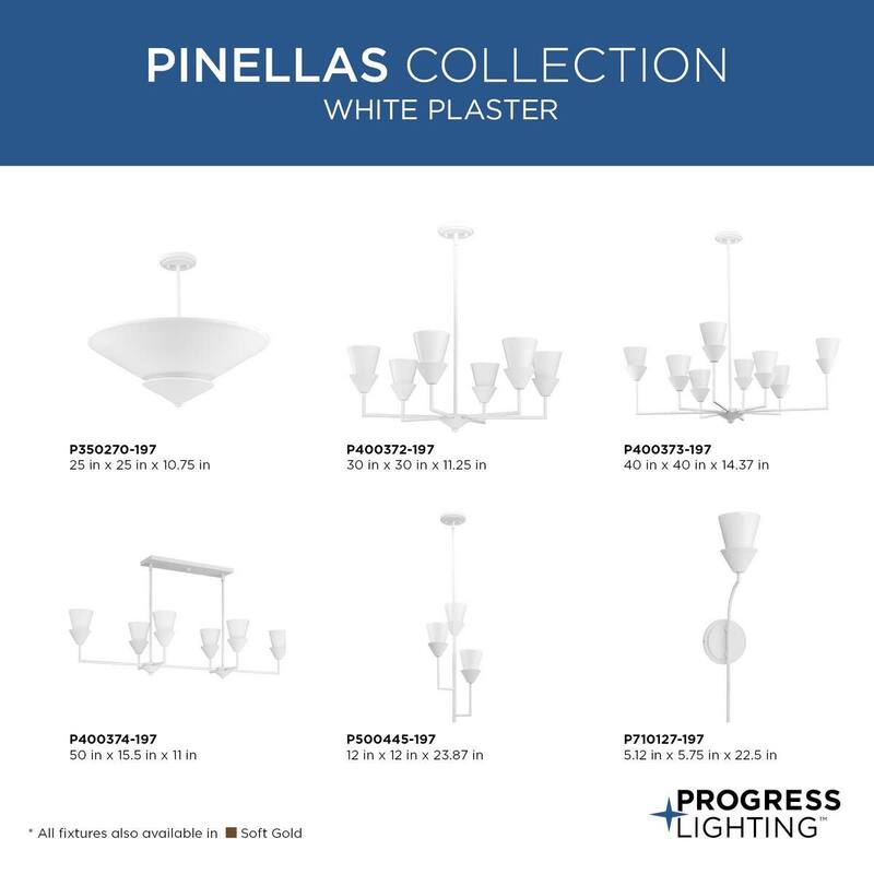 Progress Lighting P400372 Pinellas 6 Light 30" Wide Chandelier