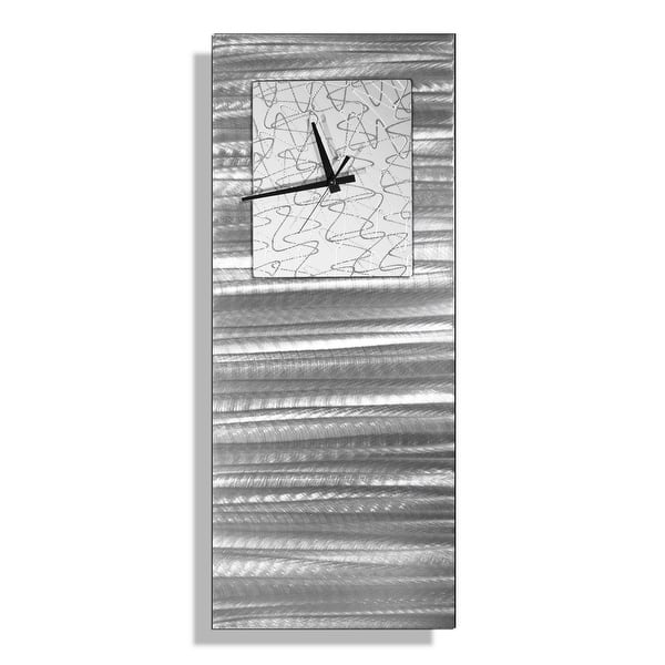 Statements2000 Modern Metal Wall Clock Art Abstract Decor By Jon Allen Radiance Clock 24 X 9 Overstock 27545421