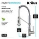 preview thumbnail 12 of 147, Kraus Bolden 2-Function 1-Handle Commercial Pulldown Kitchen Faucet
