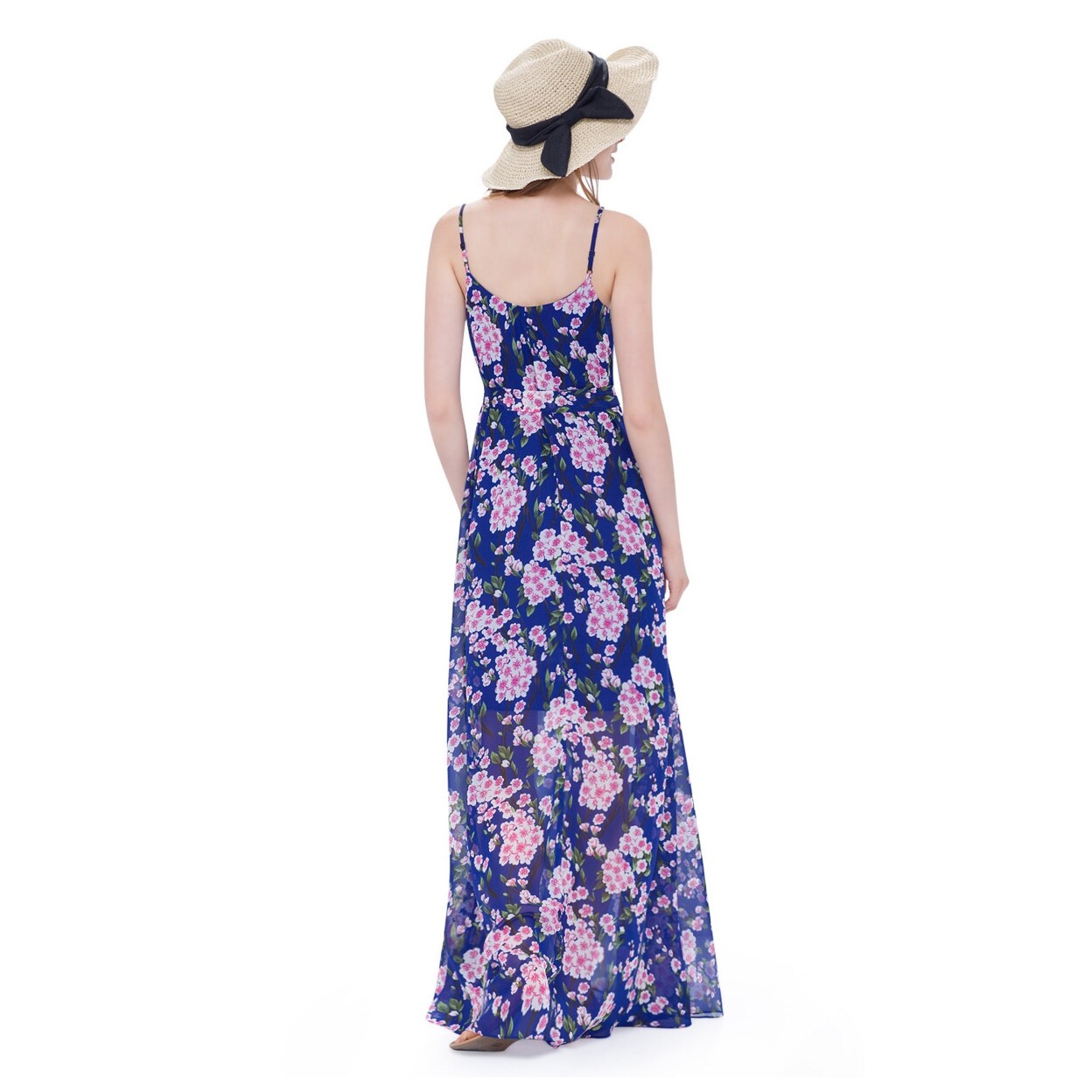 Shop Women S Floral Spaghetti Strap Floor Length Casual Summer