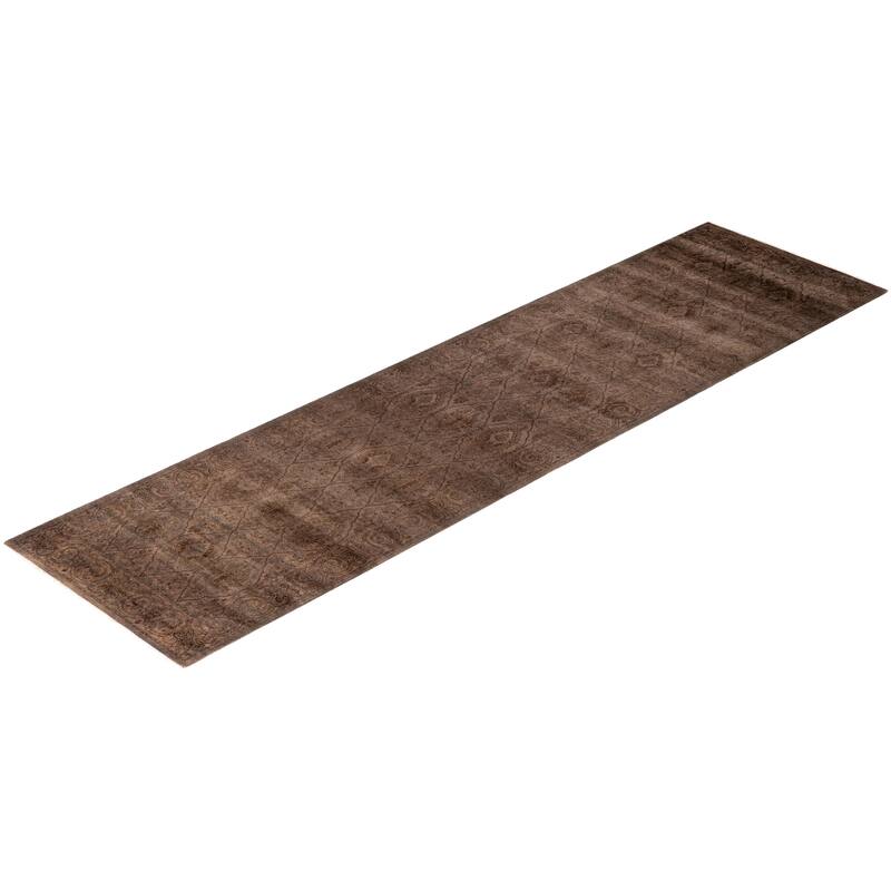 Overdyed One-of-a-Kind Hand-Knotted Area Rug - Brown - 2' 6" x 9' 10"