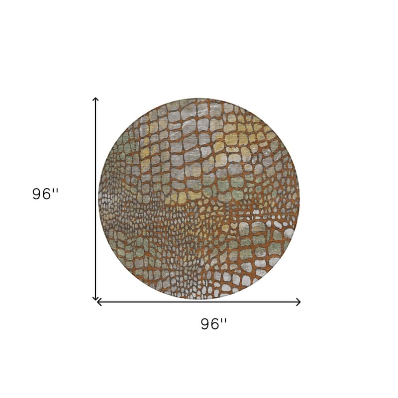 HomeRoots Abstract Transitional Rectangle Outdoor Rug