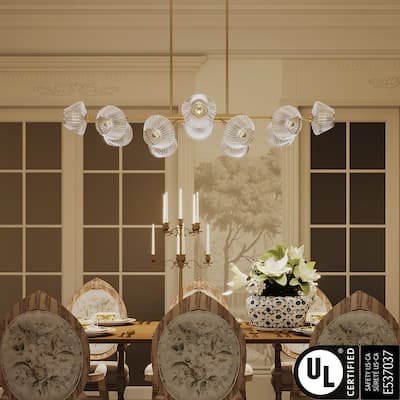 49in Modern 12-light Dimmable Gold Sputnik Empire Chandelier with UL Certified - N/A