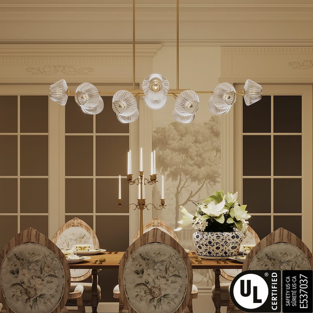 49in Modern 12-light Dimmable Gold Sputnik Empire Chandelier with UL Certified - N/A