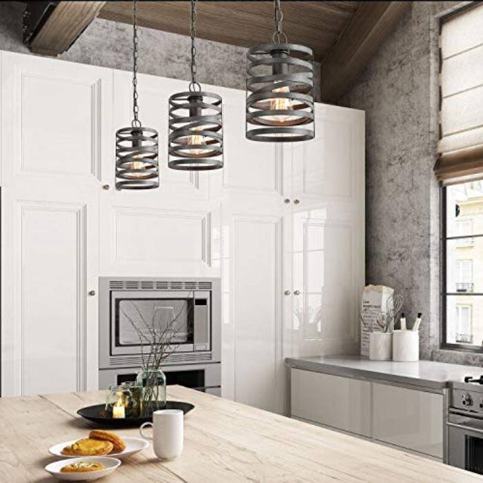 Rustic industrial pendant light for dinning room