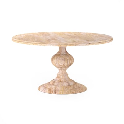 Magnolia Round Dining Table - WHITEWASH