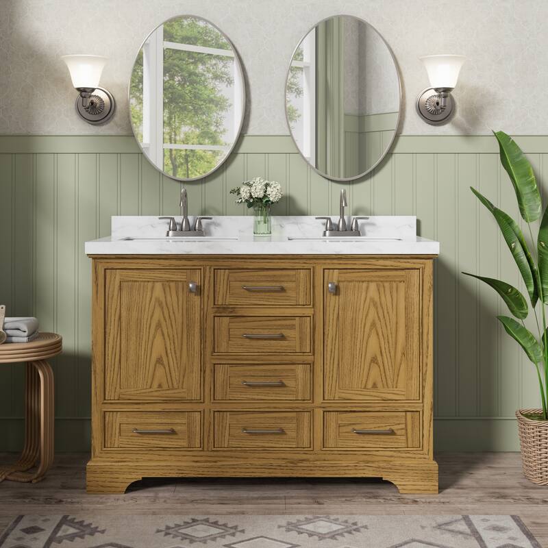 Bathroom Vanity Set Pre-installed Large Space Double Sink - 48"
