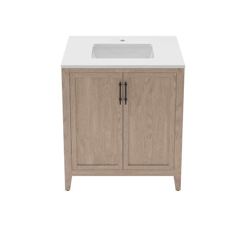 Fresca FCB4230-U Silas 30" Free Standing Single Basin Vanity Set with - Vanilla Oak - Oak Finish
