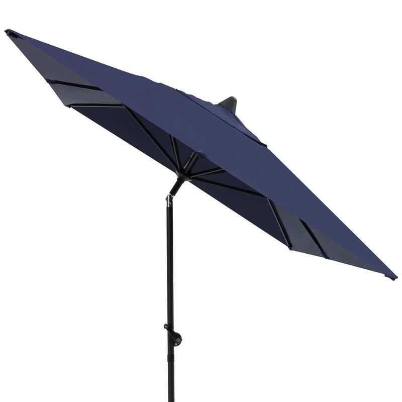 Crestlive 9 x 5 FT Crank-and-Tilt Patio Market Umbrella Outdoor Table Umbrella, Base Not Included