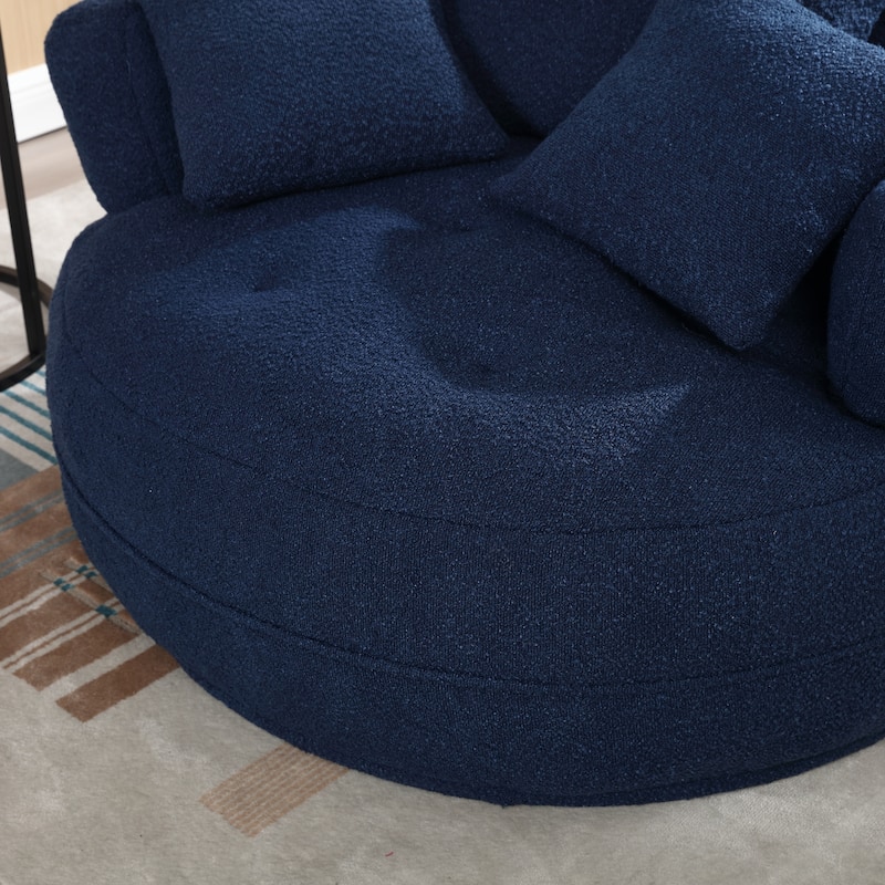 Chenille Sponge single sofa,No Assembly Required,Fluffy Modern Sleeper Chair for Living room, Bedroom