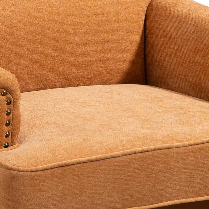 Chenille Accent Chair with Nailhead Trim