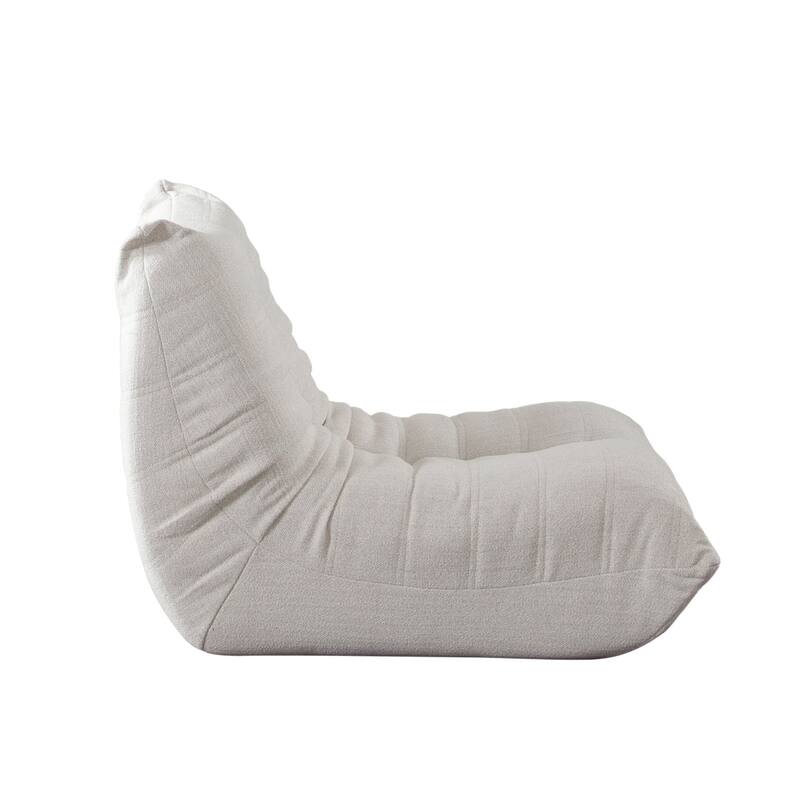 Ezee Armless Chair, Low Profile Floor Seating, Pleated Polyester, 42 Inch