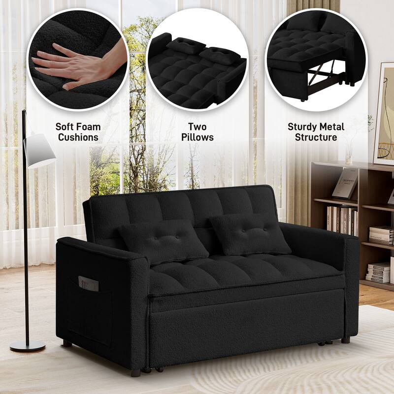 Ouyessir 3 in 1 Multi-Functional Convertible Sleeper Sofa Bed