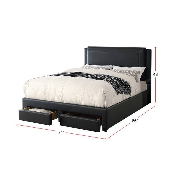 Upholstered Bed With Underbed Drawers Bed Bath & Beyond 33810507