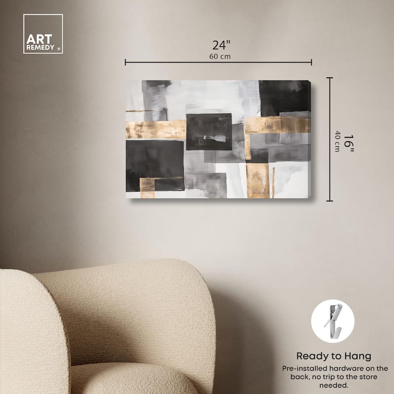 Graphite and Glimmer I Canvas by Art Remedy, Gallery Wrapped