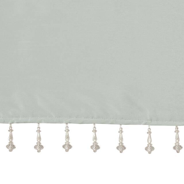 Madison Park Natalie Lightweight Faux Silk Valance with Beads - 50x26"