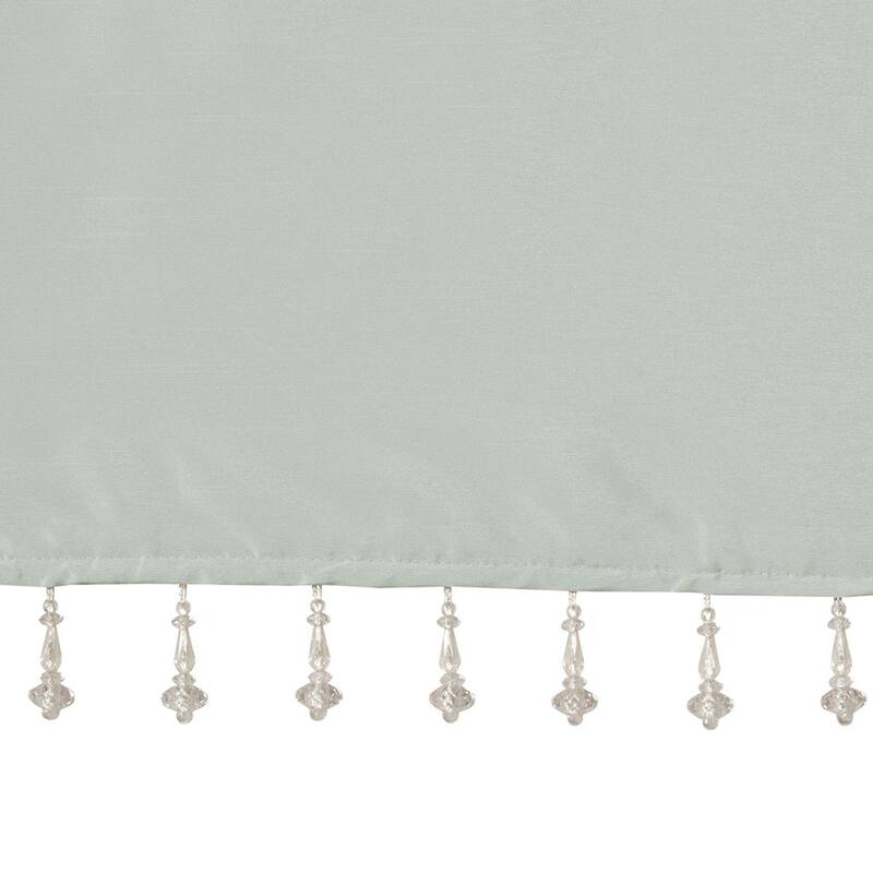 Madison Park Natalie Lightweight Faux Silk Valance with Beads - 50x26"