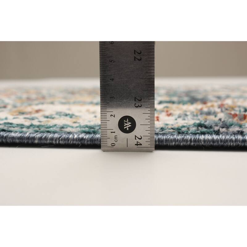 ECARPETGALLERY Machine Woven Legacy Teal Area Rug