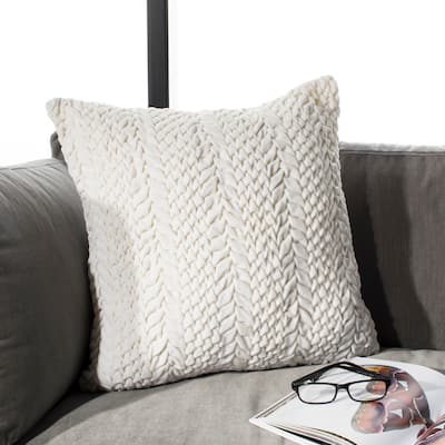 SAFAVIEH Neslihan Ruched Grey 20-inch Decorative Pillow