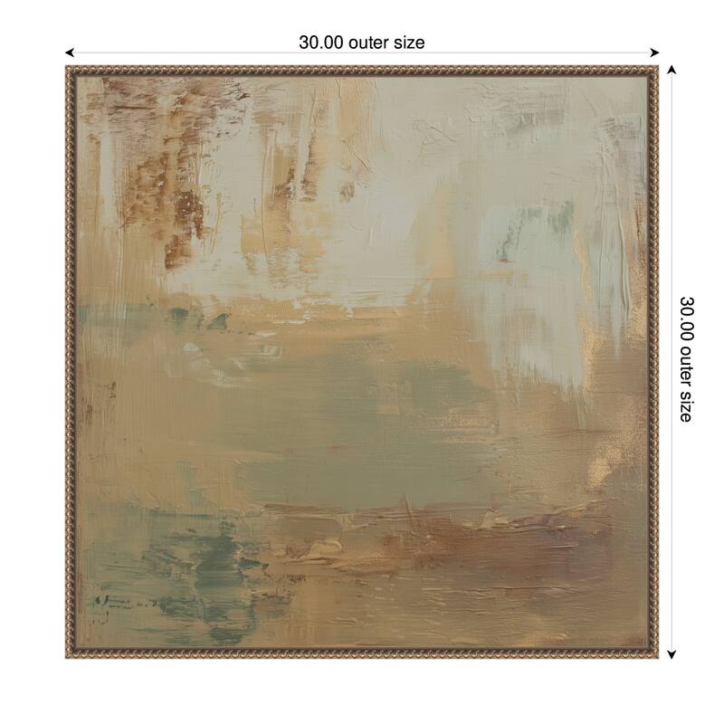 Kate and Laurel Sage Horizon No. 3 by Amy Lighthall Framed Canvas Wall Art Print