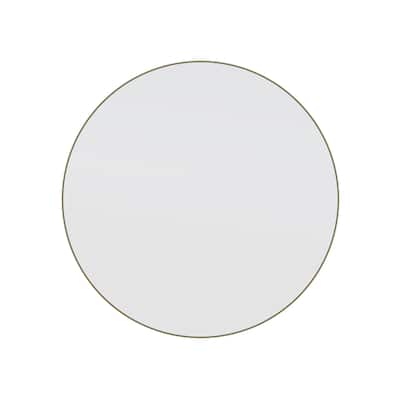 Glass Warehouse Round 24" Stainless Steel Framed Mirror