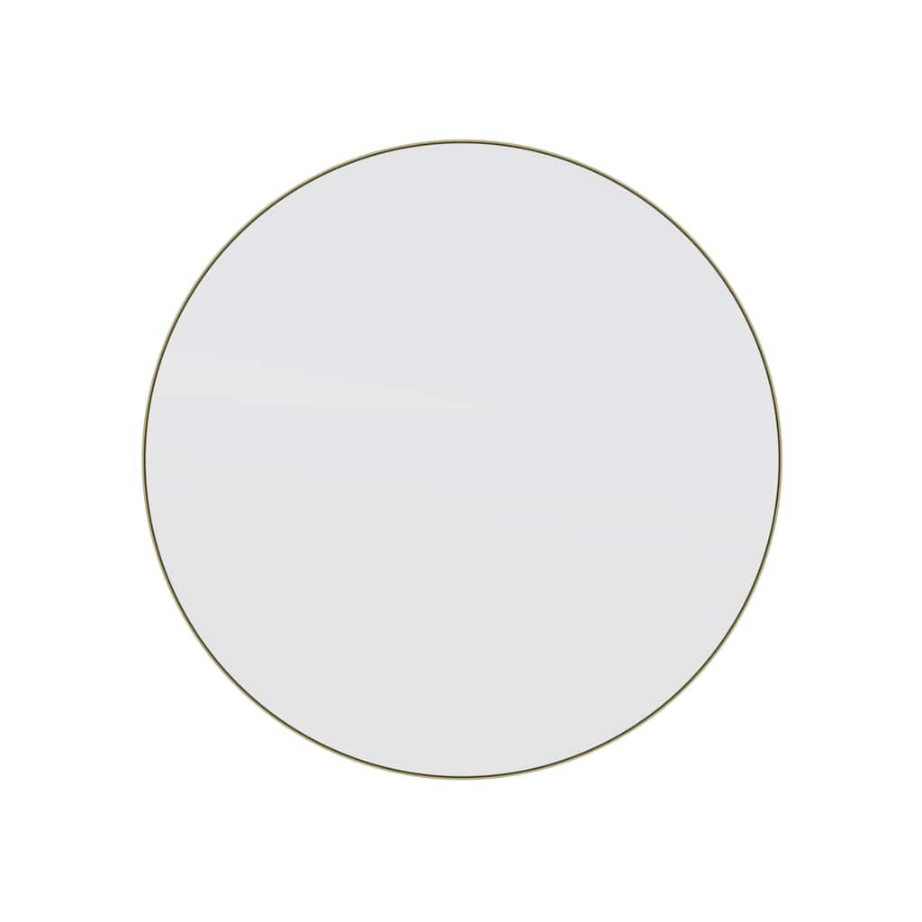 Glass Warehouse Round 32" Stainless Steel Framed Mirror
