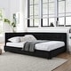 preview thumbnail 3 of 10, Full Upholstered Daybed Frame with Armrest and Backrest Versatile Sofa Bed