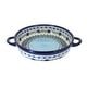 preview thumbnail 6 of 13, Blue Rose Polish Pottery 152 Vena Small Round Baker with Handles
