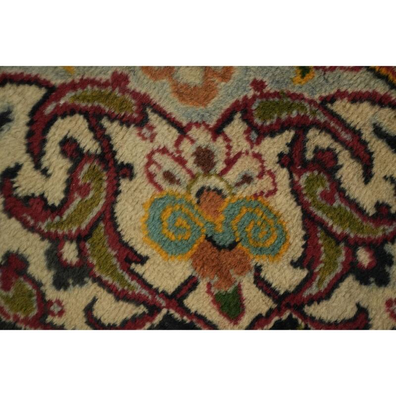 Hand Knotted Oriental 100% Wool Carpet Traditional Floral Red Mashad Area Rug - 12' 10'' X 9' 10''