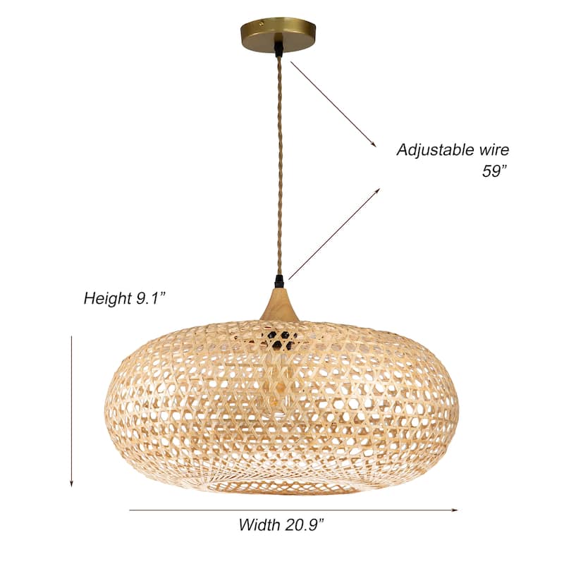 Wicker Rattan Pendant Light