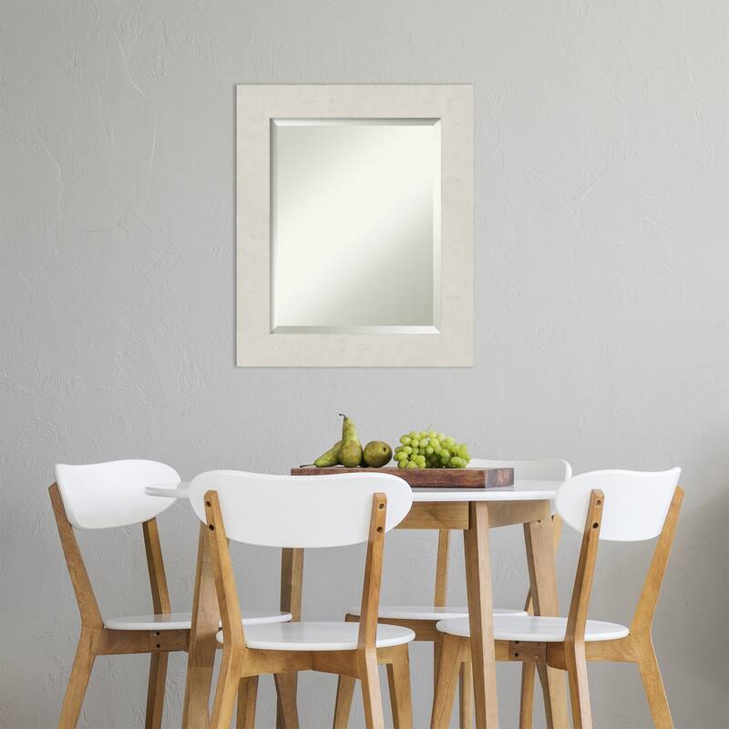 Beveled Wall Mirror - Rustic Plank Espresso Frame
