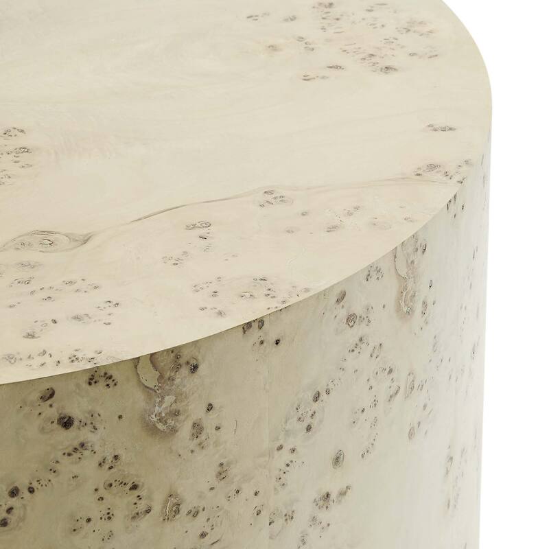 Cosmos 35" Round Burl Wood Coffee Table - N/A