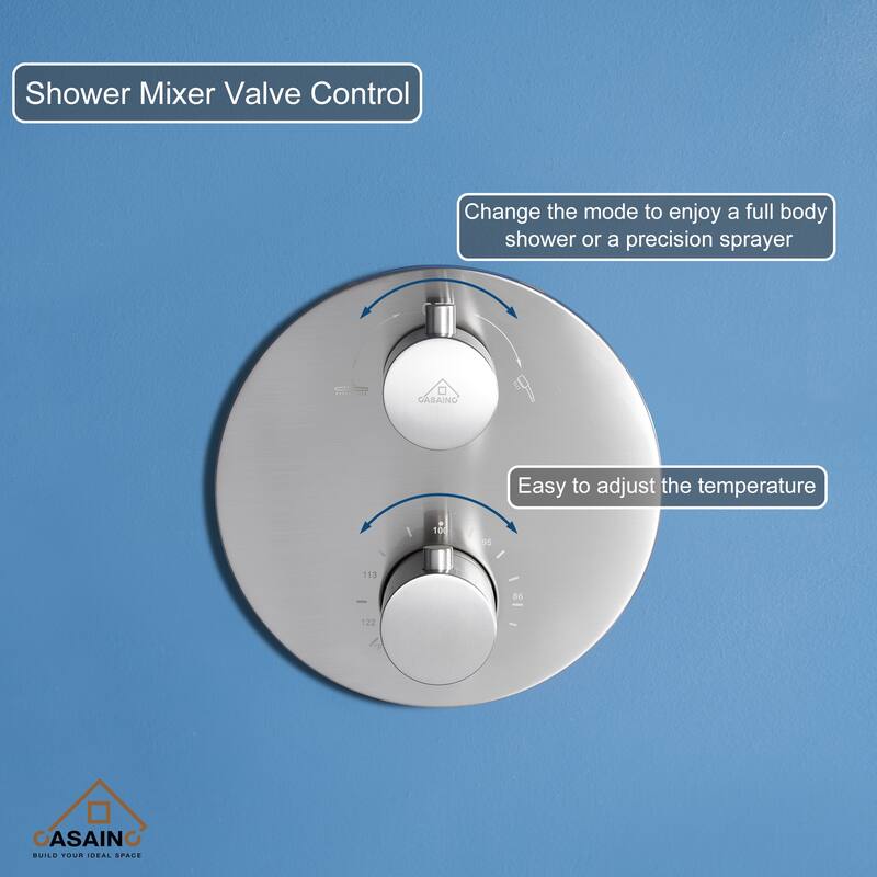 CASAINC Thermostatic Rain Shower Faucet