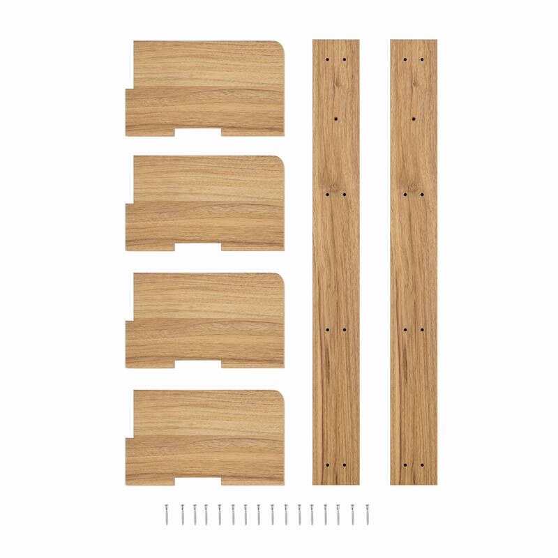 Danya B. Alvar Corner 4-Tier Floating Ledge Column Wall Shelf
