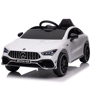 12V Licensed Mercedes-Benz AMG CLA 45 S Kids Ride-On Toy Car with Four-Wheel Suspension.