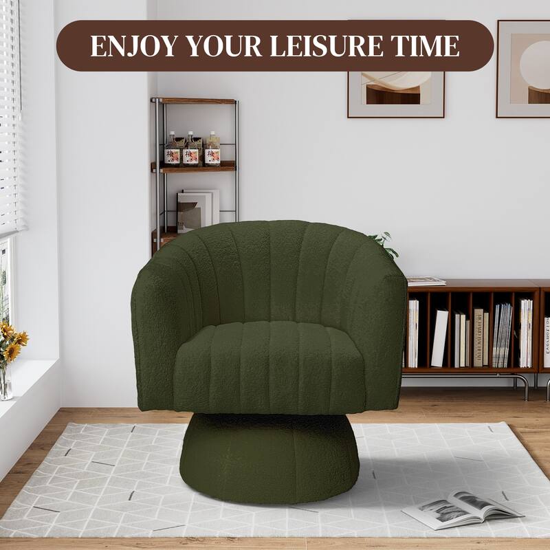 Ouyessir Oversized Modern Upholstered Barrel Chairs