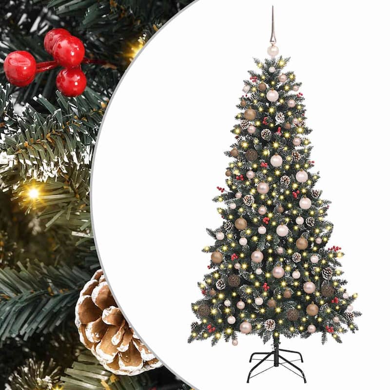 vidaXL Artificial Christmas Tree Green PVC