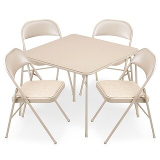 MECO Sudden Comfort 5 Piece 34x34 Card Table and 4 Chairs Folding