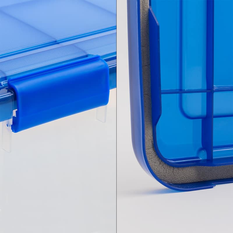 IRIS USA® ULTIMATE CLEAR File Boxes 32 Qt Buckle Lid - Clear - Set of 3
