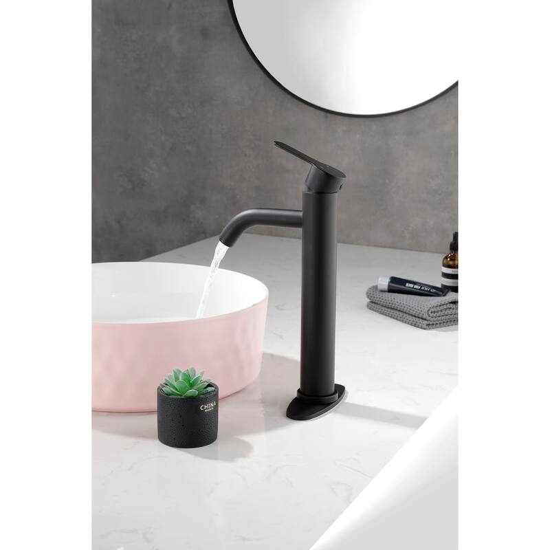 Modern Single Handle Bathroom Sink Faucet with Controls for Water Flow Speed and Temperature, Easy Clean
