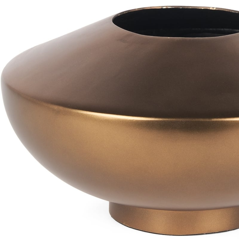 6" Antiqued Bronze Metal Table Vase - 10.50