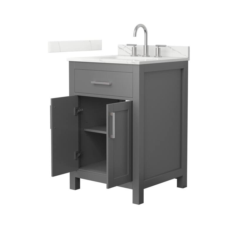 Wyndham Collection WCG2424-24S-QTZ-US3MXX Beckett 24" Free Standing